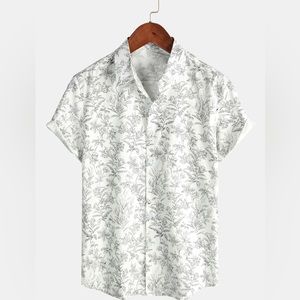 Men's Summer Floral Print
Button Hawaiian Shirt